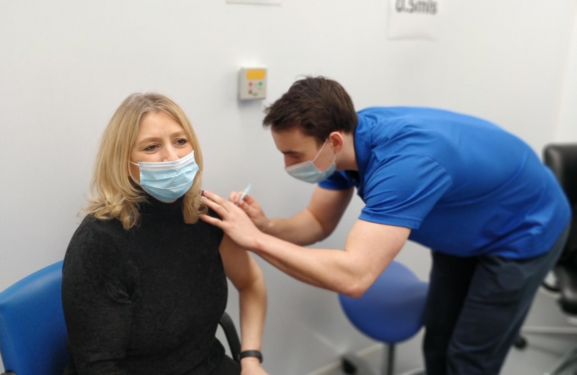 Suzanne Webb MP receives COVID-19 vaccine 