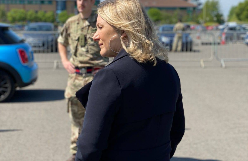 Suzanne with the Armed Forces 