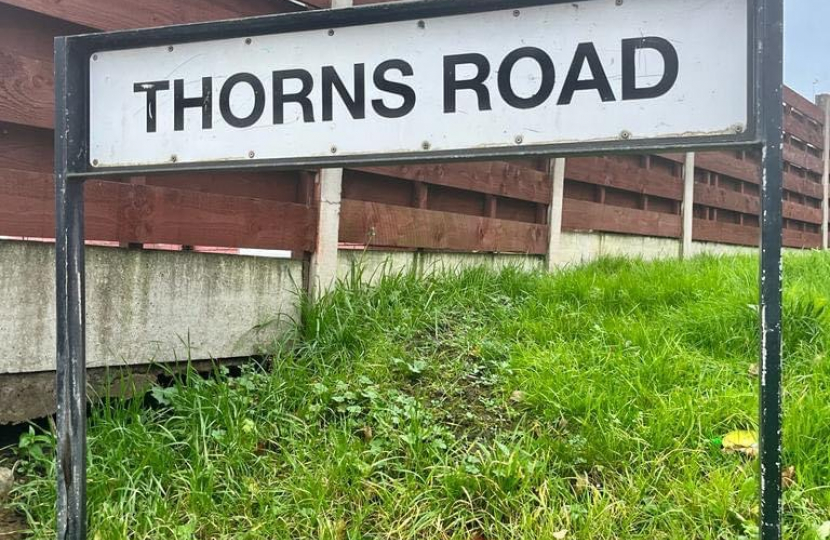 Sign of Thorns Road