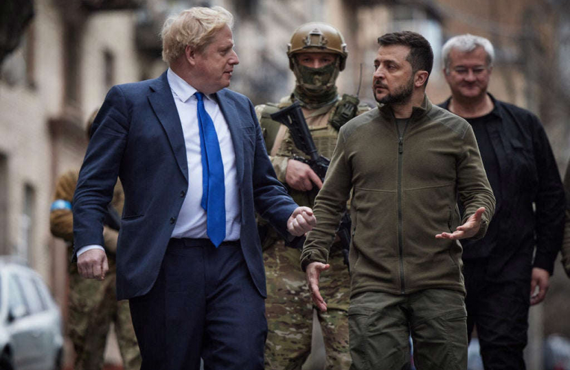 Prime Minister Boris Johnson and Ukrainian President Volodymyr Zelensky