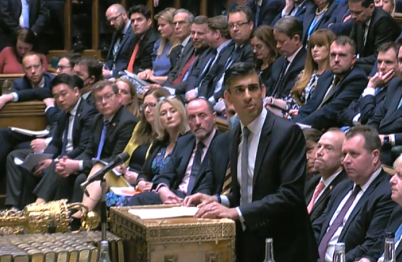 Chancellor Rishi Sunak MP delivering his Spring Statement