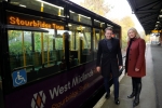 Suzanne Webb with Andy Street at Stourbridge Junction