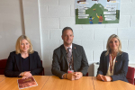 Suzanne Webb MP with Headteacher Dominic Simpson and the CEO of Windsor Academy Trust, Dawn Haywood