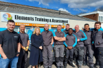 Suzanne Webb MP with trainees from Elements Training & Assessment