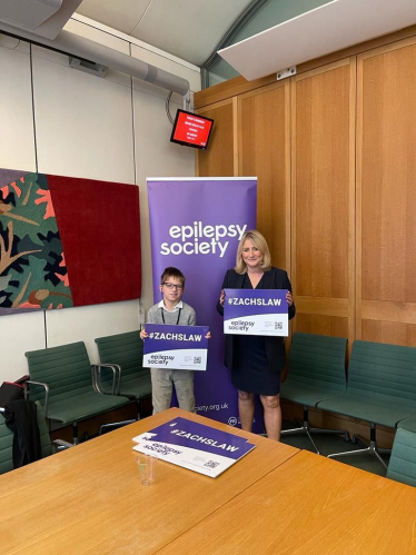 Zach Eagling with Suzanne Webb MP
